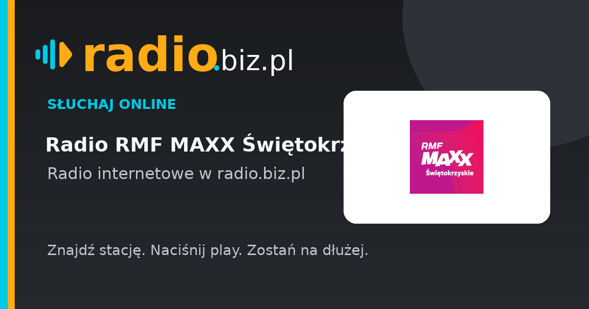 Radio RMF MAXX Świętokrzyskie online | Radio Biz